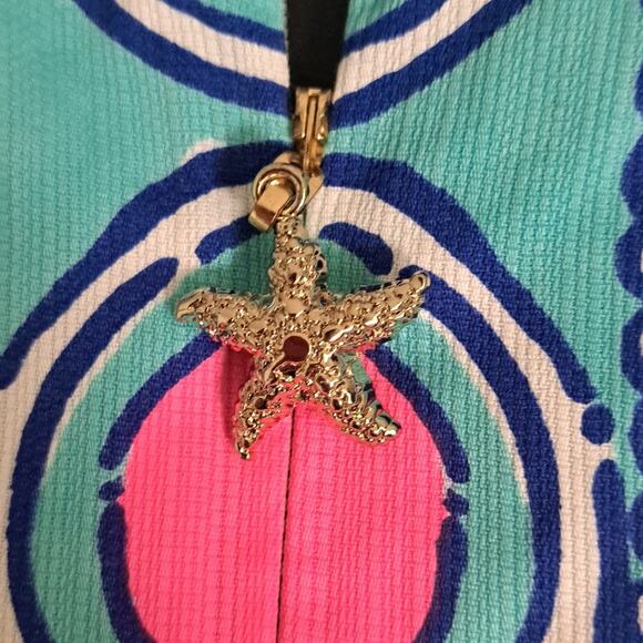 Lilly Pulitzer Blue Abigail Shift Dress Multi Sea Jewels 4 - Picture 5 of 10